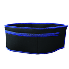 MACMUS 大容量運動爆汗腰帶 登山健走跑 水瓶置物袋 適用iPhone Samsung 零錢鑰匙信用卡, 黑底黑邊, 1個