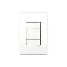 프라임 오로라스위치 1개용 4구 단로스위치 화이트 16A 250V