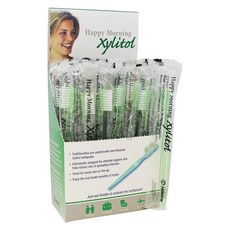 Hager Pharma 칫솔 - 자일리톨 포함 - 해피 모닝 - 케이스 1개, Hager Pharma 칫솔 - 자일리톨 포함 해피 모