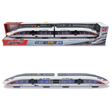 스피드 자력 열차 기차 후릭션 프리휠 미니카, 1개