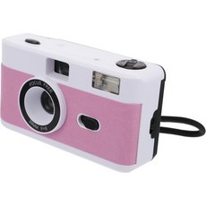 재사용 가능한 필름 카메라 내장 플래시가 있는 레트로 흰색 필름용 가벼운 빈티지 디자인 사진 애호가용