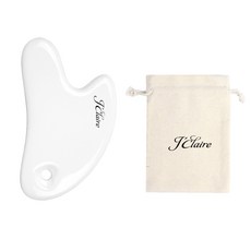 제이끌레르 세라믹 괄사 마사지기 경락 림프 순환, 화이트, 1세트