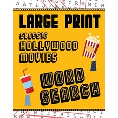 Large Print Classic Hollywood Movies Word Search: With Movie Pictures - Extra-Large For Adults & Se... Paperback, Semsoli
