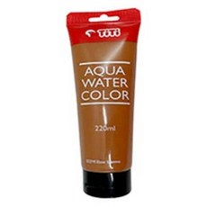 티티 아쿠아물감 220ml 대용량 수채화물감 14색 어린이집 유치원 초등학교 신학기 미술용품, 갈색
