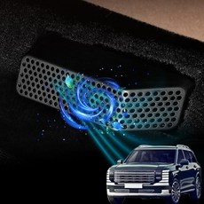 팰리세이드 3세대 LX3 시트 하단 송풍구 커버몰딩 튜닝용품, 무광블랙, 리어송풍구