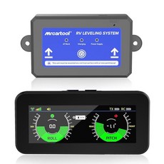 RV 수평 조절 시스템 앱 무료 수평기 3.5인치 화면이 있는 범용 유선 키트 RV 캠퍼 여행용 트레일러 5륜차용, RV 수평 조절 시스템, 앱 무료 수평기 3.5인치 화