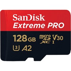 SanDisk 晟碟公司貨 Extreme Pro microSDXC V30 U3 C10 A2 UHS-I 200MB/s 90MB/s 記憶卡 含SD轉接卡, 128GB, 1個