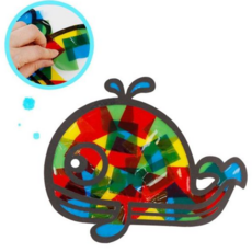 어린이미술놀이 고래 DIY 만들기 색깔놀이 부채 썬캐처 세트 X10개, 본상품선택, 본상품선택