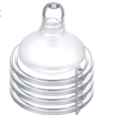 柔軟矽膠奶嘴，0個月以上適用，防脹氣設計，寶寶健康首選, 寬口十字孔S，4入, 1個