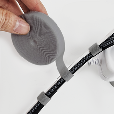 잘라쓰는 벨크로 케이블 타이 3m, 그레이, 1개