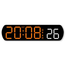 DFMEI 跳秒LED鬧鐘多功能計時電子鐘簡約北歐風格時鐘計時器, 桔色:如圖