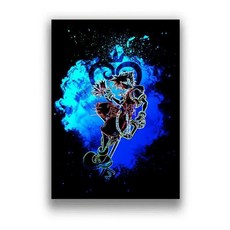 수채화 만화 게임 흰색 코팅 종이 인쇄 홈 장식 거실 침실 아트, 26. 03