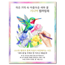[큰 그림] 작은 기억 속 아름다운 꽃과 새 시니어 컬러링북 치매 예방 어르신 색칠공부, 그림빛, 윤동길
