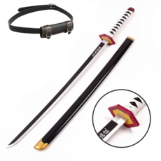 (국내배송)(허리벨트 검집 증정)귀멸의 칼날 검 칼104cm 10종 일륜도 탄지로 젠이츠 렌고쿠 무이치로, 9.기유, 1개