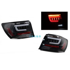 大禾自動車 LED導光條 黑底尾燈 適用SUBARU WRX STI 08-14 四門，提升夜間行車安全, 1個