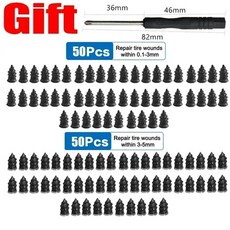 자동차 오토바이 스쿠터 튜브리스 타이어 수리 키트용 진공 고무 못 글루 프리, 색상 이름: 6. 100Pcs Mix, 1개