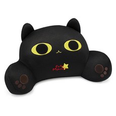 애니나라 헬로켓 에어매쉬 허리쿠션, 묘묘 블랙