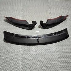 테슬라 모델3 하이랜드 2024 블랙카본 룩 프론트 범퍼 립 턱 스포일러 디퓨저 바디 키트 튜닝 호환, 카본 룩