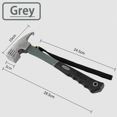 휴대용 탄소강 캠핑 텐트 망치 다기능 도구 말뚝 제거기 차양 캐노피, G y
