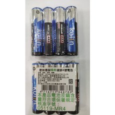 歌林碳鋅綠能電池四顆一組 (3號/4號/AA/AAA電池) 遙控器/玩具電池【台灣現貨】, 1個, 4號歌林碳鋅電池(四顆一組售), 4