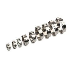 단일 이어 호스 클램프 4.7-23.5mm 304 스테인레스 종류의 씰링용 신치 링 100 개, 19 4.7-6.5mm