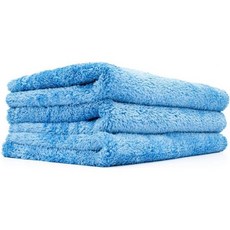 The Rag Company 더 래그 컴퍼니 - 이글 에지리스 500 (3개입) 프로페셔널 한국산 70/30 혼방 초플러시 마이크로파이버 디테일링 타월 500GSM 16인치, 16in. x 24in., Blue