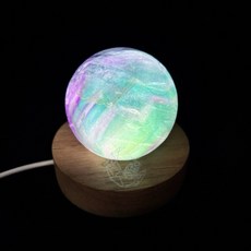 螢石球 5.8cm 海藍綠 潮汐感 帶彩虹光 藍螢石 紫螢石 綠螢石, 1個