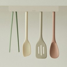 모도리 소담 마그넷 실리콘 조리도구 4종+거치대 세트(2colors), 그레이 컬러