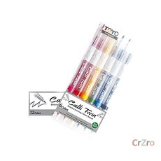 토요 캘리그라피 트윈사인펜 12색 잉크펜 드로잉 컬러펜 캘리그래피 연습용 1개입