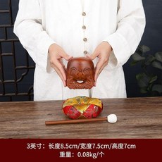 臺灣紫檀實木木魚 居士道家佛門解壓法器精品, 精品木魚 紫檀木 ,3.5英寸 贈墊子+棒槌 個