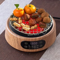 미니 인덕션 원형 전기레인지 라면포트 휴대용 캠핑, 일반형, 25G 월넛+그릴