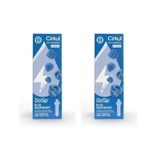 써큘 LifeSip 드링크 카트리지 2팩 블루 라즈베리 Cirkul GoSip Blue Raspberry Flavor Cartridge Drink, 1L, 2개