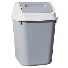 민아루 레트로 스윙 휴지통 15L, 그레이