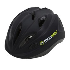 어린이 헬멧 몬스터 가볍고 탄탄한 사이즈조절가능, 블랙, 1개