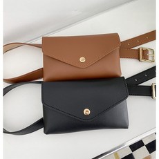 벨주아 심플 레더 허리가방 벨트백 미니 파우치 지갑 가방
