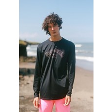 보드라이더스 빌라봉 남성 네이비 아치 그래픽 루즈 핏 긴팔 래쉬가드(AE21RS203BLK)_CA