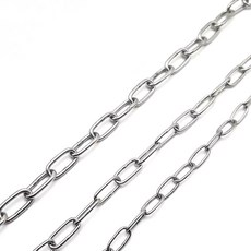 쇠사슬 스텐 체인고리 1.2mm 1.5mm 사슬 연결고리 차단줄, 2mm-1m
