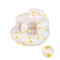 寶寶充氣學坐椅，耐重20KG，可當浴盆使用, 1個, 充氣椅－小鴨