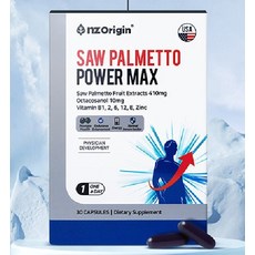 건강식품 보조식품 쏘팔메토 파워 맥스 30캡슐 KS엔젯오리진, 1개, 1정