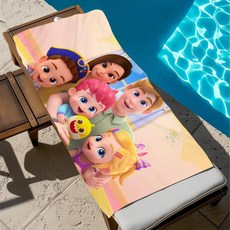 타월 비치 목욕 담요 귀여운 여행 만화 수영장