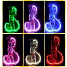 전자 바이올린 공연용 화이트 크리스탈 무대용 일렉 LED, 1개, 리모컨 컬러 B 국내, 기본 모델명/품번