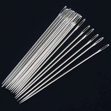 桃園熱賣 穿針器引線組：手縫大孔針、老人針、家用大眼細長針，傳統手工縫衣被子適用，快速穿針器輔助, 1個, 縫衣針5cm【25枚】送瓶+頂針+穿針器