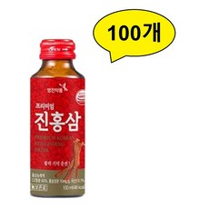 영진 프리미엄 진홍삼/활력충전 홍삼농축액 대추 계피 홍삼 음료 드링크, 100개, 100ml