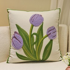 북유럽 쇼파쿠션 플라워 거실 등쿠션 방석 꽃쿠션, C. 45x45cm 커버 업그레이드 쿠션, C