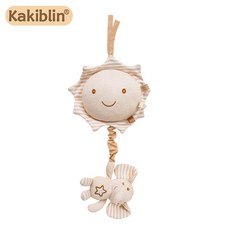 Kakiblin新款彩棉音樂拉鈴玩具嬰兒房八音盒牀鈴裝飾車牀掛件批發, 彩棉拉鈴--樂樂象:1個, 1個