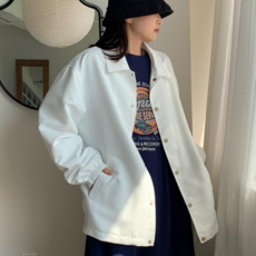 핏몬 오버핏 간절기 트렌치 빅사이즈 워크 자켓 남녀공용 봄 가을 점퍼