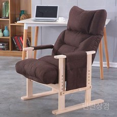 1인용리클라이너 사무용 컴퓨터 의자 각도조절 우드 그레이 무중력 안락 휴식 라운지, 원목 다리, 고정 난간, d. 다크브라운