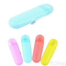 라운드 여행용 휴대용 캠핑 칫솔 치약 걸이형 보관 케이스, 빨간색