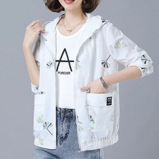 후드 여성 바람막이 여름 간절기 자켓