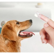 【現貨!貓狗透明刷牙指套】指套牙刷 寵物指套牙刷組 寵物牙刷 指尖刷 寵物指套 寵物指套 貓咪 狗狗 刷牙指套 透明指套, 1個, 1入, 透明